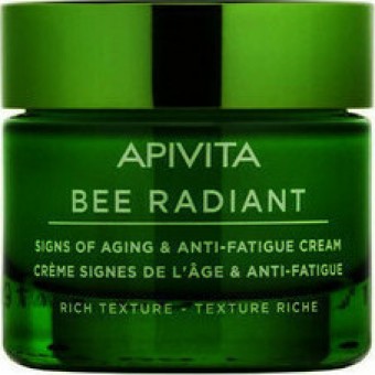 Apivita Bee Radiant κρέμα ενυδάτωσης και λάμψης πλούσιας υφής